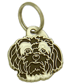 BOLONKA BIANCO MARRONE - Medagliette per cani, medagliette per cani incise, medaglietta, incese medagliette per cani online, personalizzate medagliette, medaglietta, portachiavi